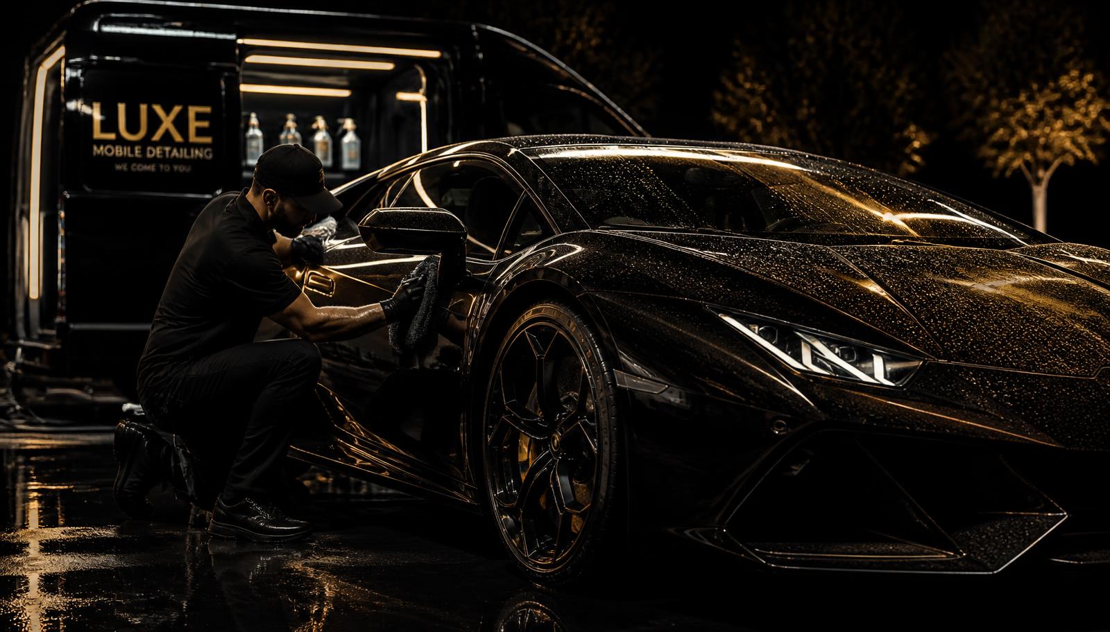 Voiture de luxe lavée par yautoclean à domicile